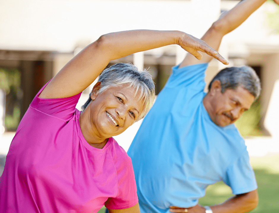 elder people exercising